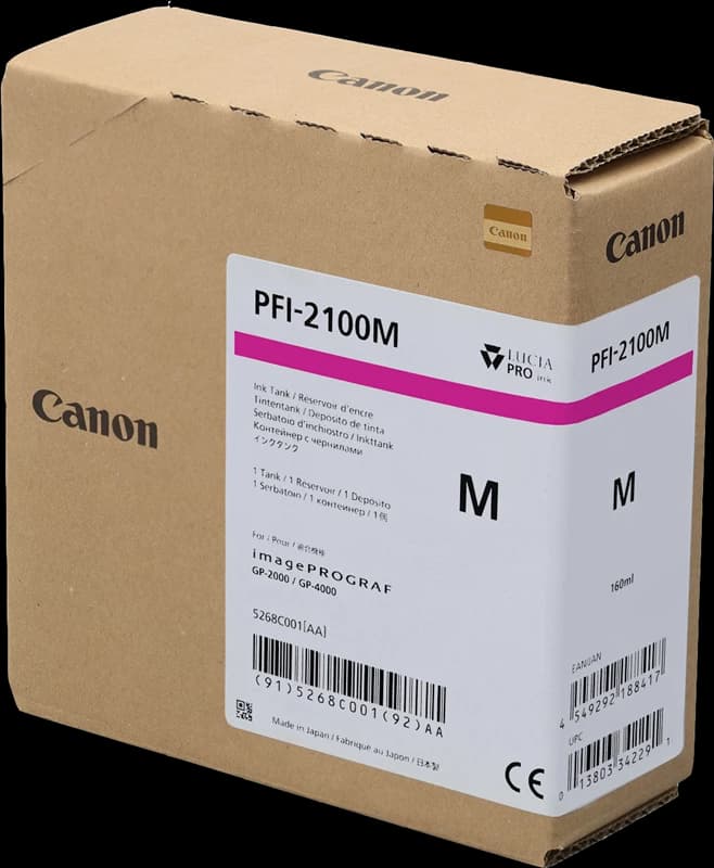 Original Canon PFI-2100m / 5268C001 Tinte Magenta 160ml