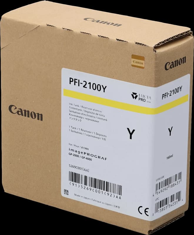 Original Canon PFI-2100y / 5269C001 Tinte Gelb 160ml