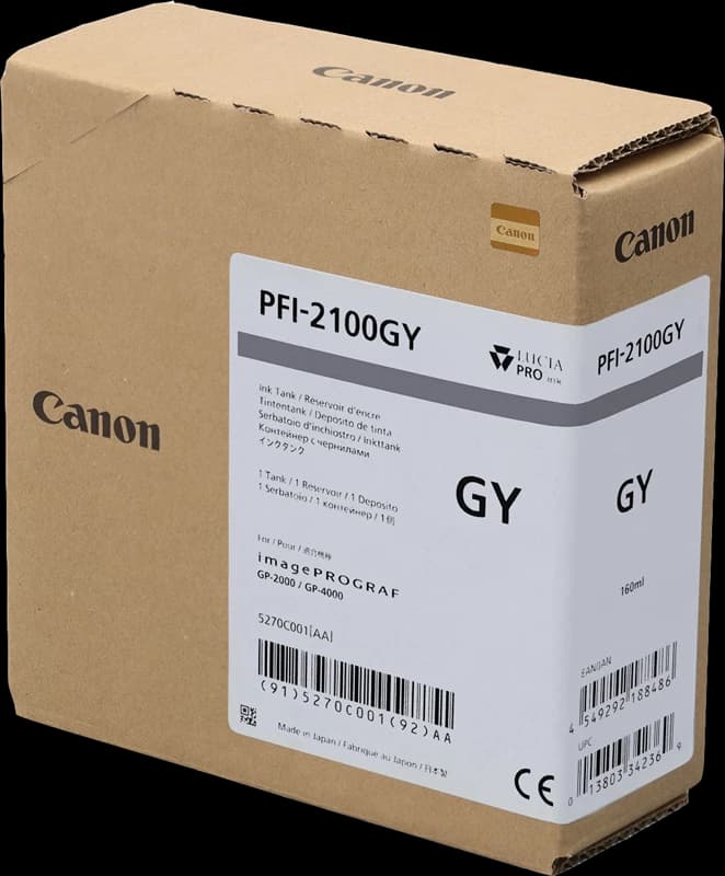 Original Canon PFI-2100gy / 5270C001 Tinte Grau 160ml