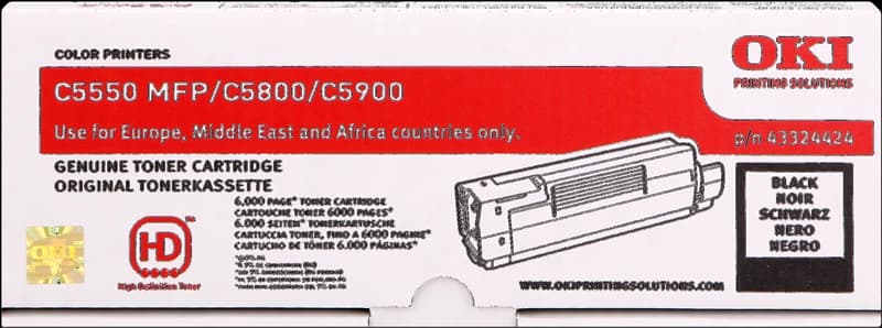 Original OKI 43324424 Toner Schwarz bis zu 6000 Seiten