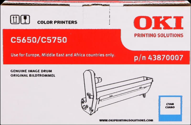 Original OKI 43870007 / C5650/5750 Bildtrommel (Drum-Unit) Cyan bis zu 20000 Seiten