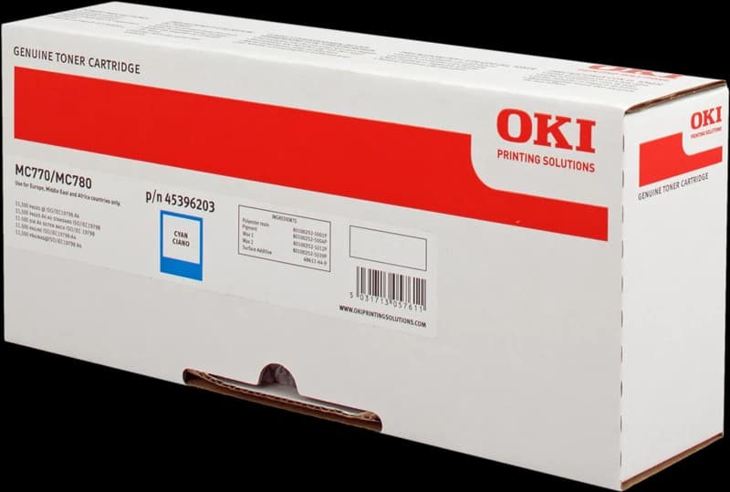 Original OKI 45396203 Toner Cyan bis zu 11500 Seiten