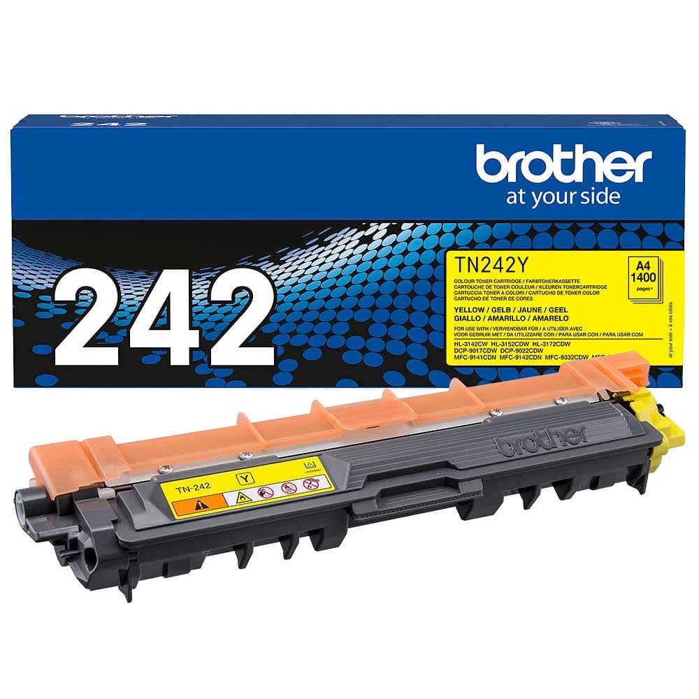Original Brother TN-242Y Toner Gelb bis zu 1400 Seiten