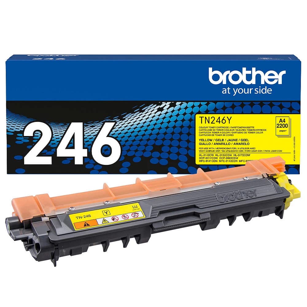 Original Brother TN-246Y Toner Gelb bis zu 2200 Seiten