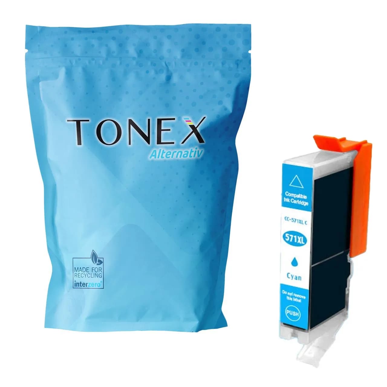 TONEX alternativ für Canon CLI-571CXL / 0332C001 Tinte Cyan bis zu 680 Seiten