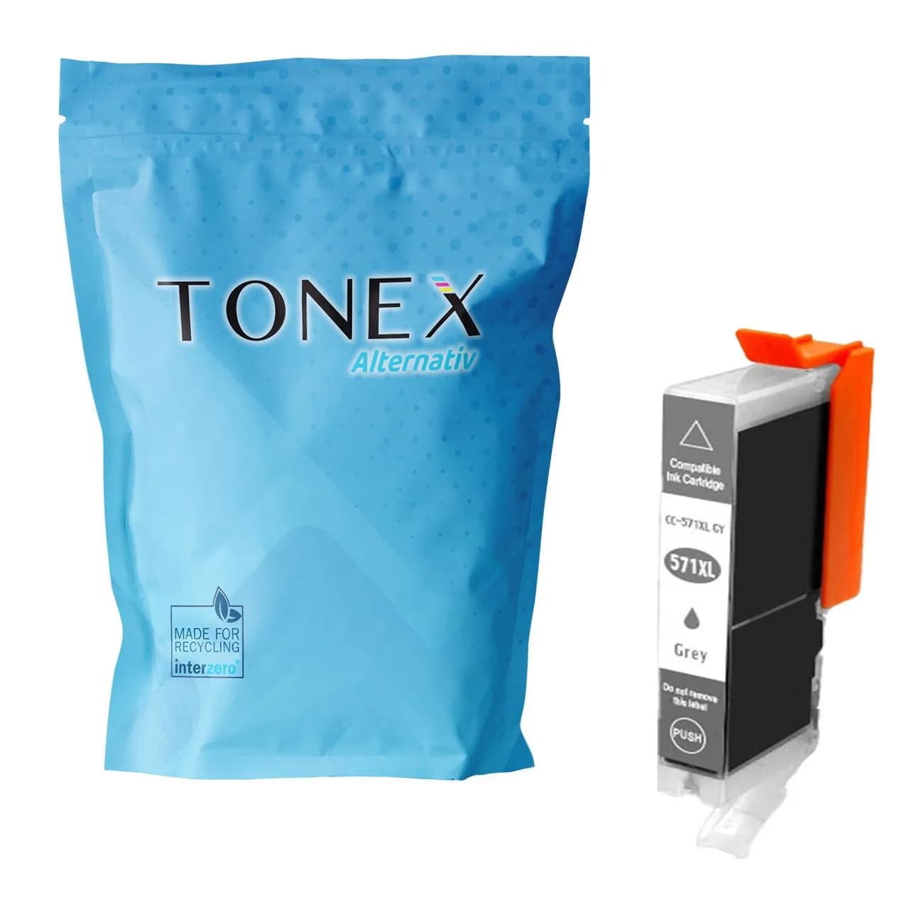 TONEX alternativ für Canon CLI-571GYXL / 0334C001 Tinte Grau bis zu 3350 Seiten 13ml