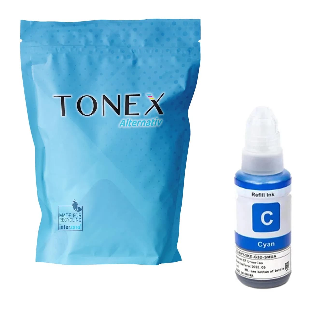 TONEX alternativ für Epson 104 / C13T00P240 Tinte Tintenflasche Cyan 70ml