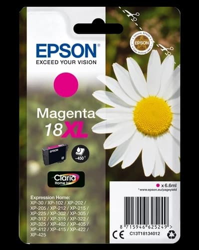 Original Epson C13T18134012 / 18 XL Tinte Magenta bis zu 450 Seiten