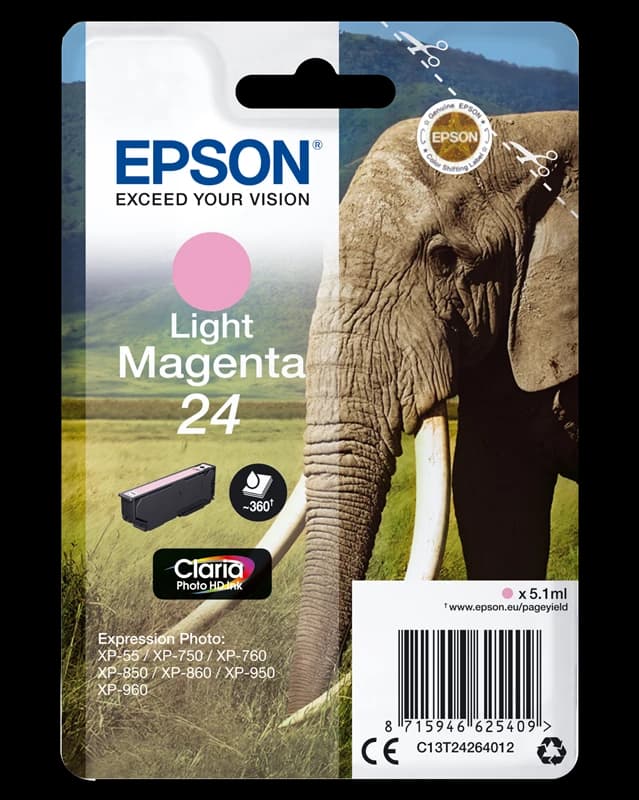 Original Epson C13T24264012 / 24 Tinte Magenta bis zu 755 Seiten