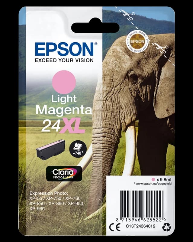 Original Epson C13T24364012 / 24 XL Tinte Magenta bis zu 740 Seiten