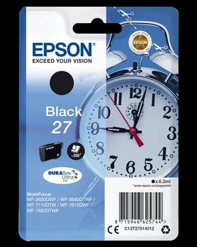 Original Epson C13T27014012 / 27 Tinte Schwarz bis zu 350 Seiten