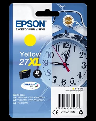 Original Epson C13T27144012 / 27 XL Tinte Gelb bis zu 1100 Seiten