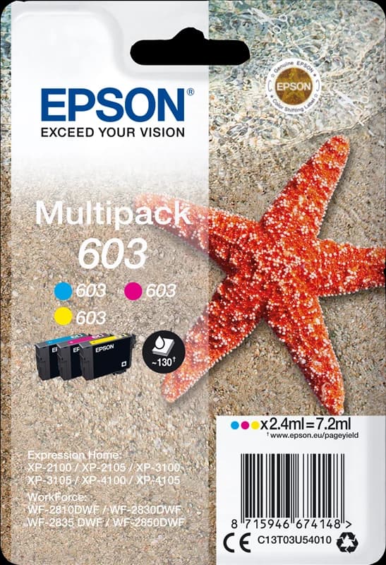 Original Epson C13T03U54010 / 603 Tinte Cyan