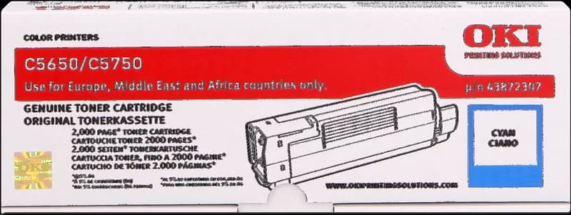Original OKI 43872307 Toner Cyan bis zu 2000 Seiten