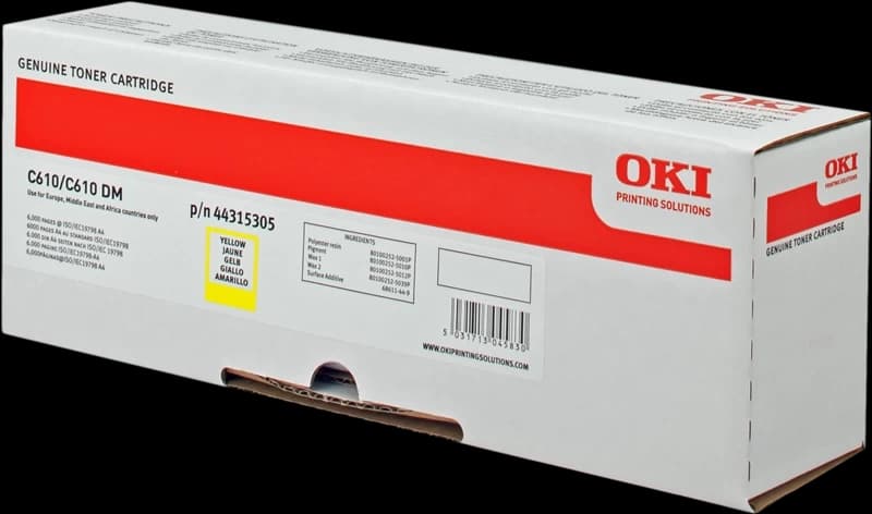 Original OKI 44315305 Toner Gelb bis zu 6000 Seiten