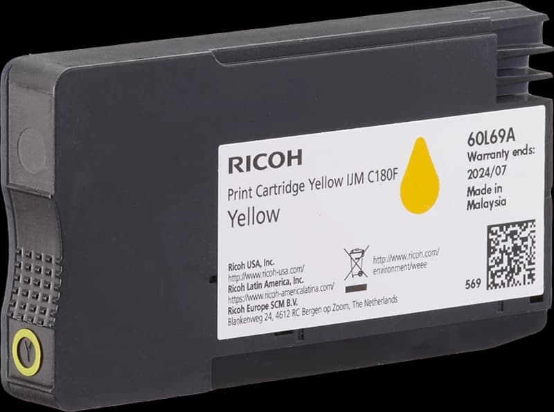 Original Ricoh 408520 / IJM C180F Tinte Gelb bis zu 1600 Seiten
