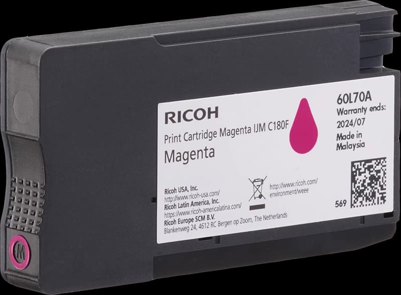 Original Ricoh 408519 / IJM C180F Tinte Magenta bis zu 1600 Seiten