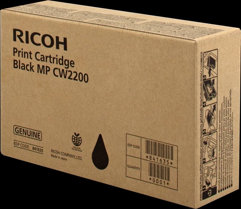 Original Ricoh 841635 / MP CW2200BK Tinte Schwarz 200ml
