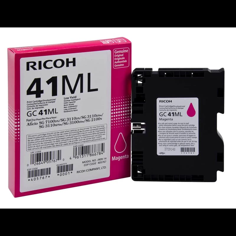 Original Ricoh GC41ML / 405767 Tinte Magenta bis zu 600 Seiten 41ml