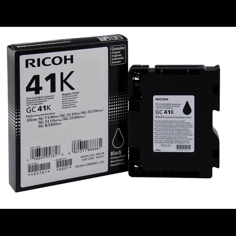 Original Ricoh GC41KL / 405765 Tinte Schwarz bis zu 600 Seiten
