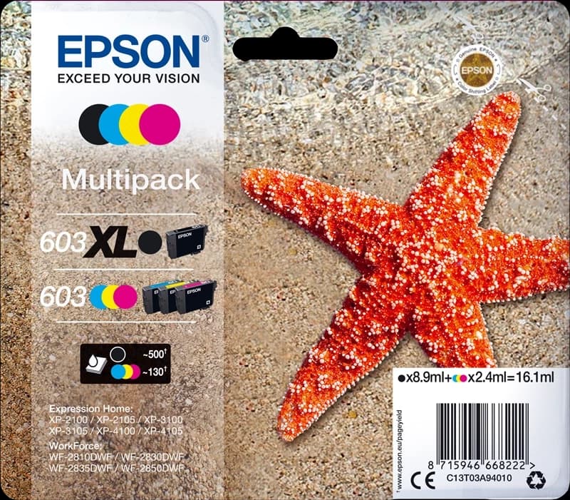 Original Epson 603XL+603 / C13T03A94010 Tinte